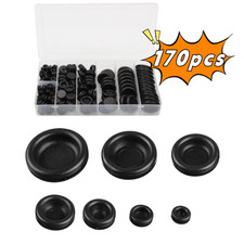 170PCS RUBBER GROMMET FIREWALL HOLE PLUG ELECTRICAL WIRING GASKET ASSORTMENT KIT picture
