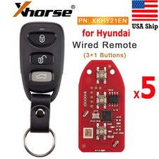 5pc x XHORSE XKHY21EN Universal Remote Key 3+1 Button for VVDI Key Tool/MAX Pro picture