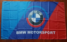 BMW MOTORSPORT RACING FLAGS- LARGE 3FT X 5FT 2002 320 M5 M3 M4 EXCELLENT QUALITY picture