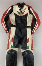 DUCATI DAINESE MOTORCYCLE RACING SUIT LEATHER SIZE 56 RED WHITE BLACK USED picture