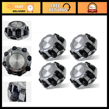 4PCS Glossy Black Chrome Wheel Center Caps for GMC Sierra, Chevy Silverado, 16