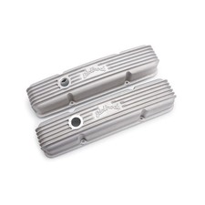 EDELBROCK Valve Cover Kit Classic Finned SBC 59-86- 41449 picture