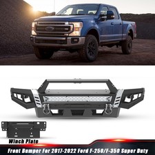 Powder Coated Front Bumper For 2017-2022 Ford F250/F350 w/Winch Plate picture