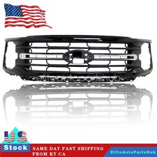 Fit 2024-2026 Ford F150 F-150 XLT Front Bumper Grille Gloss Black W/Chrome Trims picture