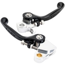 Tusk Axis Folding Lever Set Short Black For Yamaha YZ450F 2009-2025 picture