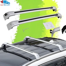 2 PCS Silver Cross Bar for Kia Niro 2017 - 2022 Roof Rack Rail Aluminum Lockable picture