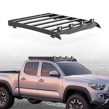 For 05-23 Toyota Tacoma Double Cab Roof Rack Platform Carrier 330LBS Steel W/LED picture