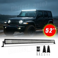 52inch 3500W Tri Row LED Work Light Bar Off Road Spot Flood Combo Driving SUV 50 picture