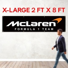McLaren F1 Garage banner McLaren flag 2x8ft Garage Wall Art & Outdoor workshop picture