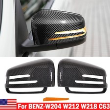 Real Carbon Fiber Side Mirror Cap Cover For Mercedes Benz W204 C63 AMG Coupe 507 picture