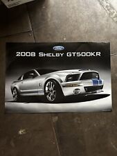 NEW 2008 FORD MUSTANG SHELBY GT-500KR GT500KR DEALERSHIP PROMO POSTER 24x36 picture
