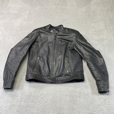 BMW Motorrad Black Leather Motorcycle Jacket Men’s Size 54 Large picture