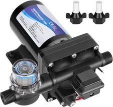 4048-153-E75 RV Water Pump，12V 4.5 GPM, 55 PSI, 12 Amps Multi-Fixture Black  picture