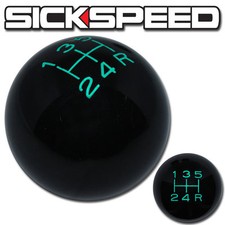 BLACK/TEAL VINTAGE SHIFT KNOB 5 SPEED SHORT THROW SHIFTER SELECTOR 12X1.5 K04 picture