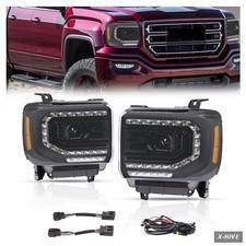 Headlight Assemblies Waterproof 1 HECASA Projector w/C-Shape LED Tube Compatible picture