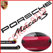 Genuine Gloss Black For PORSCHE Macan S Letters Rear Badge Emblem NEW Deck Lid picture