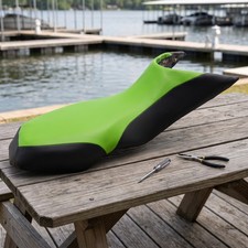 Can Am DS 650 Bombardier DS650 Seat Cover For All Models Green Black Seat Cover picture