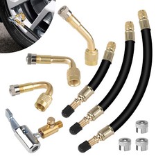 10pcs Universal Tire Valve Extension Kit w/ Hose & Angles Stem Extender Car Bike picture