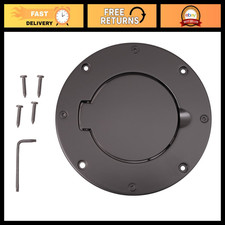 Non-Locking Gas Cap Door for 1997-2006 Jeep Wrangler TJ - Rugged Black Finish picture