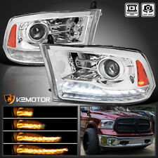 Fits 2009-2018 Ram 1500 2500 Projector Headlights+Switchback LED Signal Strip picture