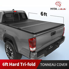 6FT Hard Tonneau Cover Truck Bed For 2016-2023 Toyota Tacoma Tri-Fold Waterproof picture