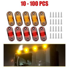 Amber/Red LED Car Truck Trailer RV Side Clearance Marker Turn Tail Light 10-100x picture