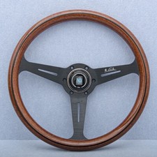 NARDI Classic 360mm Mahogany Wood Steering Wheel with Black Finish picture