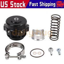Universal Aluminum 50mm Blow Off Valve Dump Valve BOV with V-band Flange Black picture