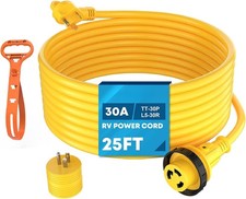 25 ft. RV Power Extension Cord 30 Amp Twist Lock RV Adapter Plug 30M/30F picture