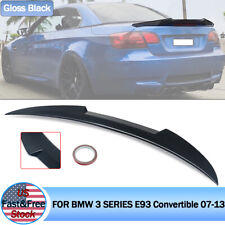 FOR 2007-13 BMW E93 335i M3 CONVERTIBLE GLOSS BLACK TRUNK SPOILER WING M4 STYLE picture