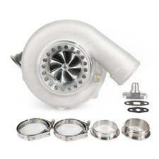 6466 BCW Journal Bearing Turbocharger 0.68 Dual Vband Outlet TH+Flange Clamp Kit picture