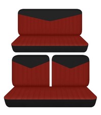 Fits 1949 to 1951 Ford Custom 2 Door Front 50-50 top and Rear bench seat covers picture