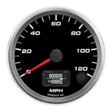 Speedhut Speedometer 120 MPH 3-3/8 in Dia Revolution Electric Analog Each picture