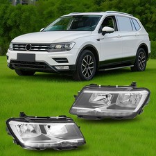 For 2018-2021 Volkswagen Tiguan Halogen Headlight w/LED DRL Headlamps (Pair) Set picture