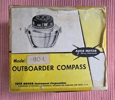 Vintage Aqua Meter Model 80-L Outboarder Compass Never Used NOS picture