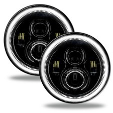 ORACLE 7in High Powered LED Headlights White Halo - Black Bezel # 5769-001 picture