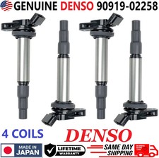 4X Genuine Denso OEM 90919-02258 Ignition Coils 673-1310 For Corolla 1.8L New picture