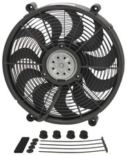 Derale Electric Cooling Fan 17 in Fan 12V 16.875 in Square 2.625 in Thick 18217 picture