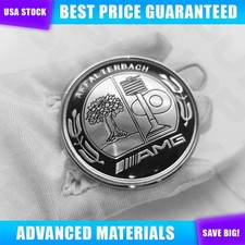 Chrome Front Hood Emblem Apple Tree Fit For Mercedes AMG Affalterbach 57mm Badge picture
