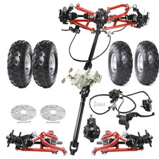 Go Kart Drive Shaft Front Rear CV Axle Kit Reverse Gear Box SwingArm 19x7-8 Tire picture