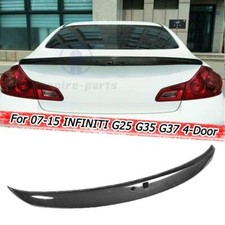 FOR 07-15 INFINITI G25 G35 G37 Q40 4-Door SEDAN CARBON FIBER STYLE TRUNK SPOILER picture