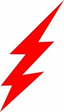 Lightning Bolt Red Decal 4x4 Racing Truck Window Red Sticker picture