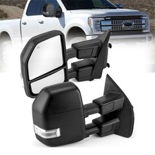 2x Power Heated Mirror For 2017-2022 Ford F-250 F-350 Super Duty Textured Towing picture