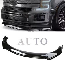 For Ford F150 F-150 Truck Front Bumper Lip Spoiler Lower Splitter Glossy Black picture