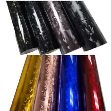 Gloss Forged Carbon Fiber CF Black Silver Gold Red Vinyl Car Wrap Sticker Decal picture