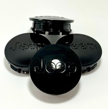 JEEP 4X BLACK 55mm Wheel Center Cap Liberty GRAND CHEROKEE Wrangler  picture