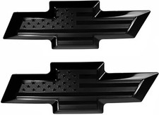 Front & Tailgate Bowtie Overlay Metal Flag Emblem for (2016-2019 Silverado 1500) picture
