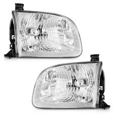WEELMOTO Pair Headlights For 2000-2004 Toyota Tundra /2001-2004 Sequoia w/ Bulbs picture