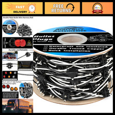 150x 18 Gauge Double Male Bullet Plugs, 2 Prong Wire Harness for Trucks & Traile picture