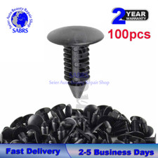 100 BLACK NYLON CHRISTMAS TREE CLIPS For GM 1595864 1605396 AUTO BODY FASTENERS picture